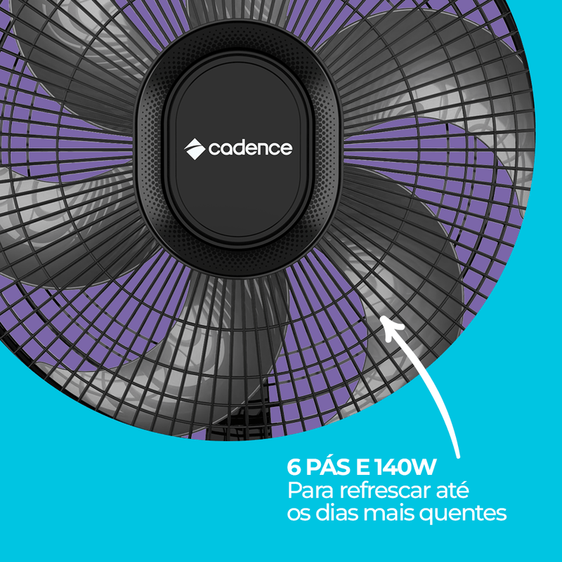 Ventilador de Mesa Cadence Refresh Turbo VTR410 – 40 cm / 140W