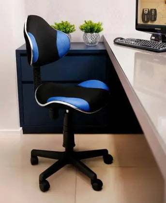 CADEIRA BEST ANATOMICA PRETO/AZUL C101A
