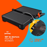 Grill Cadence 2 em 1 Inox Chapa Firme GRL621