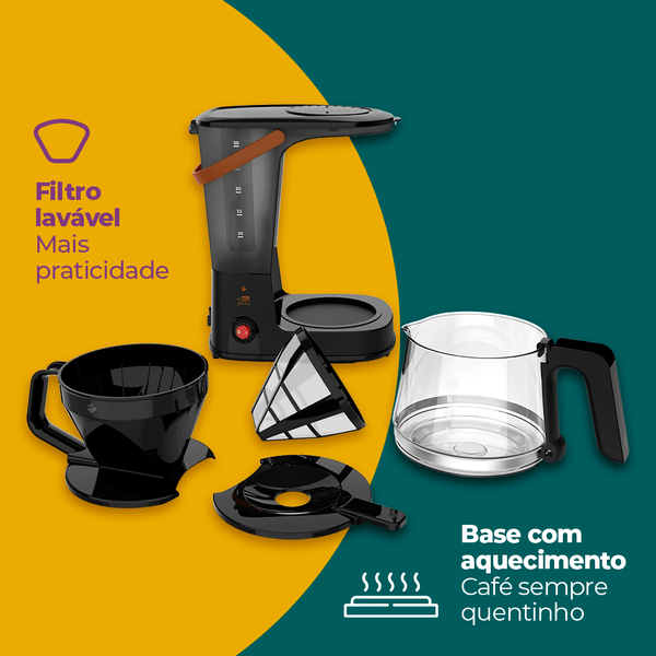 Cafeteira Elétrica Cadence Pour Over 2 em 1