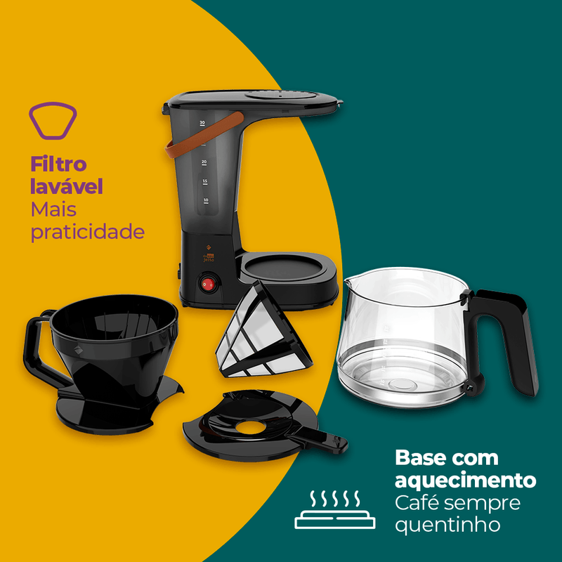Cafeteira Elétrica Cadence Pour Over 2 em 1