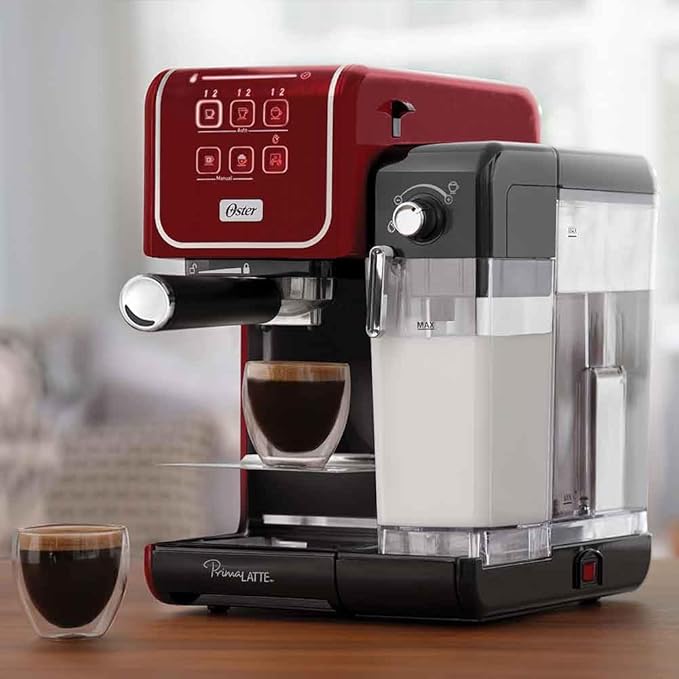 Cafeteira Espresso Oster PrimaLatte Touch Red, BVSTEM6801R