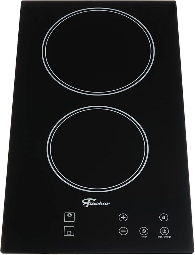 ogão Fischer 2 Queimadores Vitroceramic Elet Touch 30004-73474