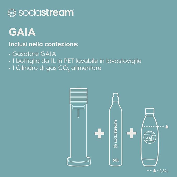 Máquina para Gaseificar Água Sodastream Gaia Branca