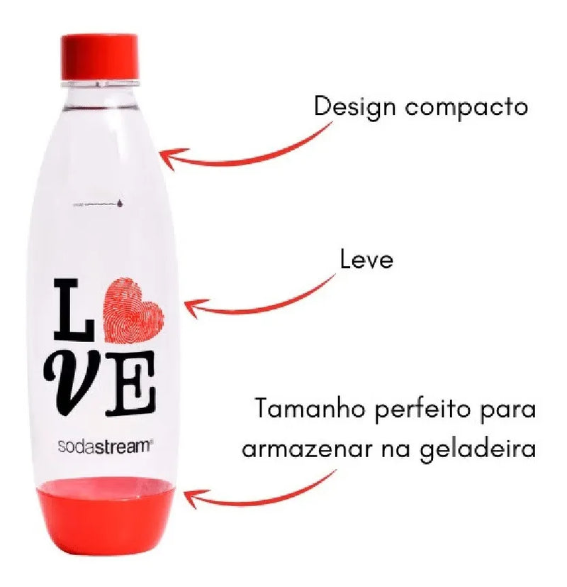 Garrafa Plástica SodaStream Fuse – 1 Litro – Vermelha