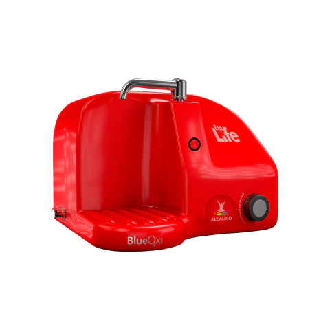 Purificador de Água Alcalina Ionizada Com ozônio modelo Blue He OXI vermelho