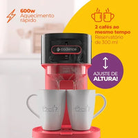 CAFETEIRA CADENCE CAF230 SINGLE UP COLORS VERMELHA