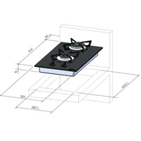 FOGÃO FISCHER 2Q DOMINO PRETO 7726-11474