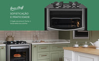 FOGÃO FISCHER DE PISO 4Q GRAN CHEFF A GAS 26987-59775