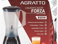 LIQUIDIFICADOR AGRATTO FORZA 2V 1,5 LTS 850W COPO LEITOSO LQLF-02