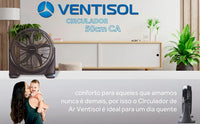 CIRCULADOR DE AR VENTISOL 50CM CA-02 PRETO