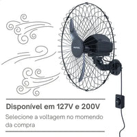 VENTILADOR VENTISOL 60CM PAREDE NEW PRETO MONOF 452