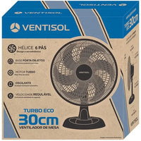 VENTILADOR VENTISOL 30CM MESA TURBO ECO PRETO 7250