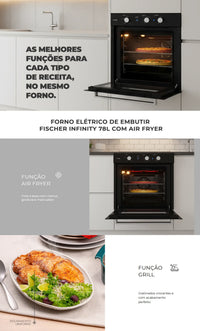 FORNO FISCHER EMB 78L INFINITY PT AIR FRYER 36400-104429