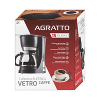 CAFETEIRA ELETRICA AGRATTO VETRO CAFÉ 15 XIC CEV15-02