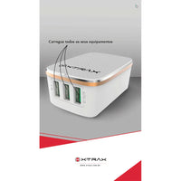 CARREGADOR DE PAREDE XTRAX UNIVERSAL 3 USB BRANCO