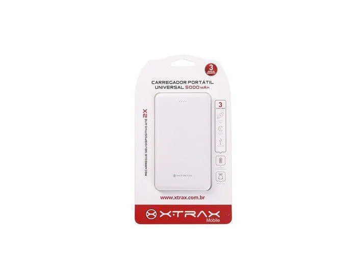 CARREGADOR PORTÁTIL XTRAX UNIVERSAL 5000MAH PT - P05BK 2X