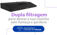 DEPURADOR COLORMARQ COOK DEP60 60CM PRETO 3V