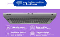 DEPURADOR COLORMARQ COOK DEP80 80CM PRATA 3V