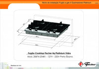 FOGÃO FISCHER 4Q PLANTINIUM GAS GII 33800-92121