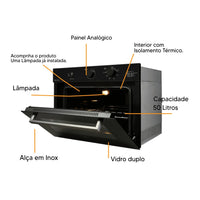 FORNO FISCHER EMBUT 50L INFINITY A GAS PRETO 31000-79709
