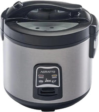 PANELA DE ARROZ AGRATTO VISOR VIDRO 06XIC INOX PAI06X