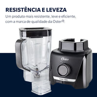 LIQUIDIFICADOR OSTER JARRA ULTRALEVE OLIQ450 PRETO 1100W 3,3 LTS