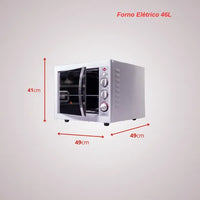 FORNO LAYR 46L LUXO INOX 2.4 ADVANCED 1916