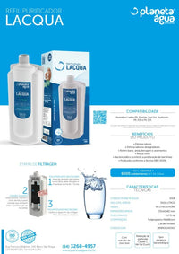 REFIL PLAN. AGUA LATINA 1008 - LACQUA PURIFIVE 3 ESTAGIO