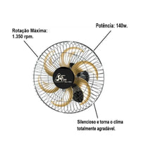 VENTILADOR VENTI-DELTA COL NEW FREE 40CM 6P BIV PRETO 63-4300
