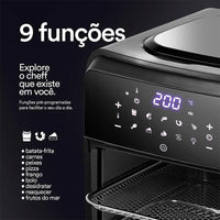 FRITADEIRA AIR FRYER EOS PREMIUM 12 LTS DIG TOUCH EAF12T