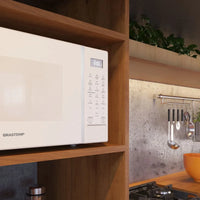 MICRO-ONDAS BRASTEMP 32 LTS BRANCO MENU GOURMET BMS46AB