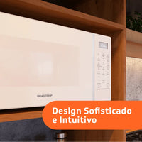 MICRO-ONDAS BRASTEMP 32 LTS BRANCO MENU GOURMET BMS46AB