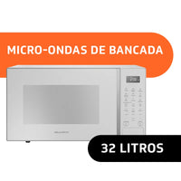 MICRO-ONDAS BRASTEMP 32 LTS BRANCO MENU GOURMET BMS46AB