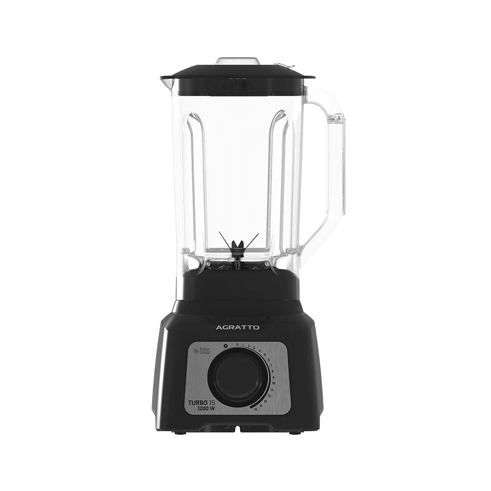 LIQUIDIFICADOR AGRATTO TURBO 15V PRETO 3,2 LTS  1200W ALIQ05N-02