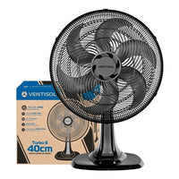 VENTILADOR VENTISOL 40CM MESA TURBO 6P ECONOMY PRETO 9974