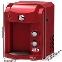 PURIFICADOR AGUA TOP LIFE NEW OXI HE VERMELHO