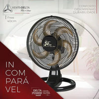 VENTILADOR VENTI-DELTA COL NEW FREE 40CM 6P BIV PRETO 63-4300