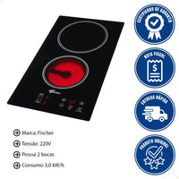 FOGÃO FISCHER 2Q VITROCERAM ELET TOUCH 30004-73474