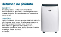 AR CONDICIONADO PORTÁTIL EOS 12000 BTUS SLIM EAP12F