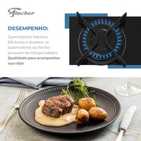 FOGÃO FISCHER 5Q FIT LINE TC TREMPE IRON 36340-102674