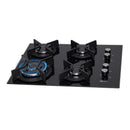 Cooktop a Gás Fischer 4 Bocas Tripla Chama Infinity com Trempe de ferro fundido Mesa Vidro Bivolt